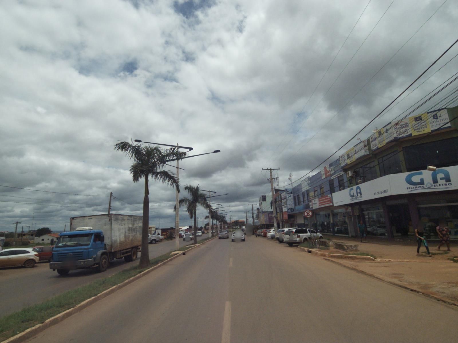 Vista da rua do Tabelionato de Notas, de Protesto de Títulos, Tabelionato e Oficialato de Registro de Contratos Marítimos em Águas Lindas de Goiás/GO